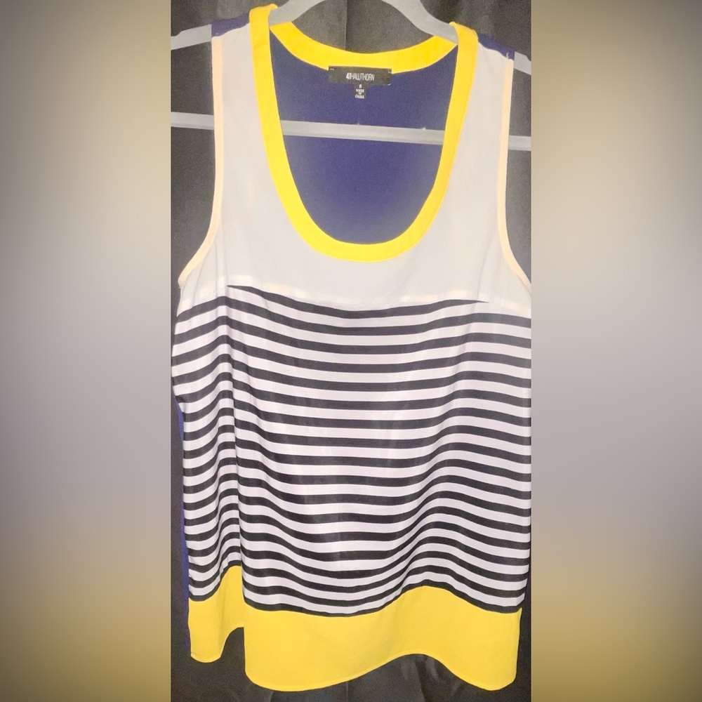 41 Hawthorn Stitch Fix Alessandra Striped & Colorblocked Blouse
